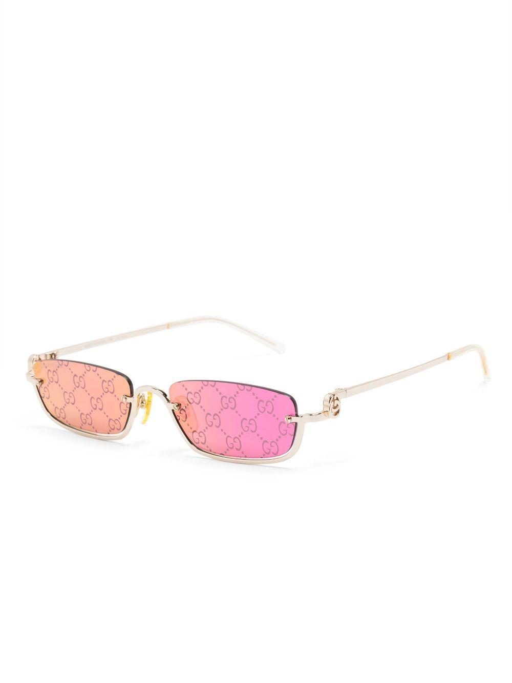 slim rectangular-frame sunglasses Product Image