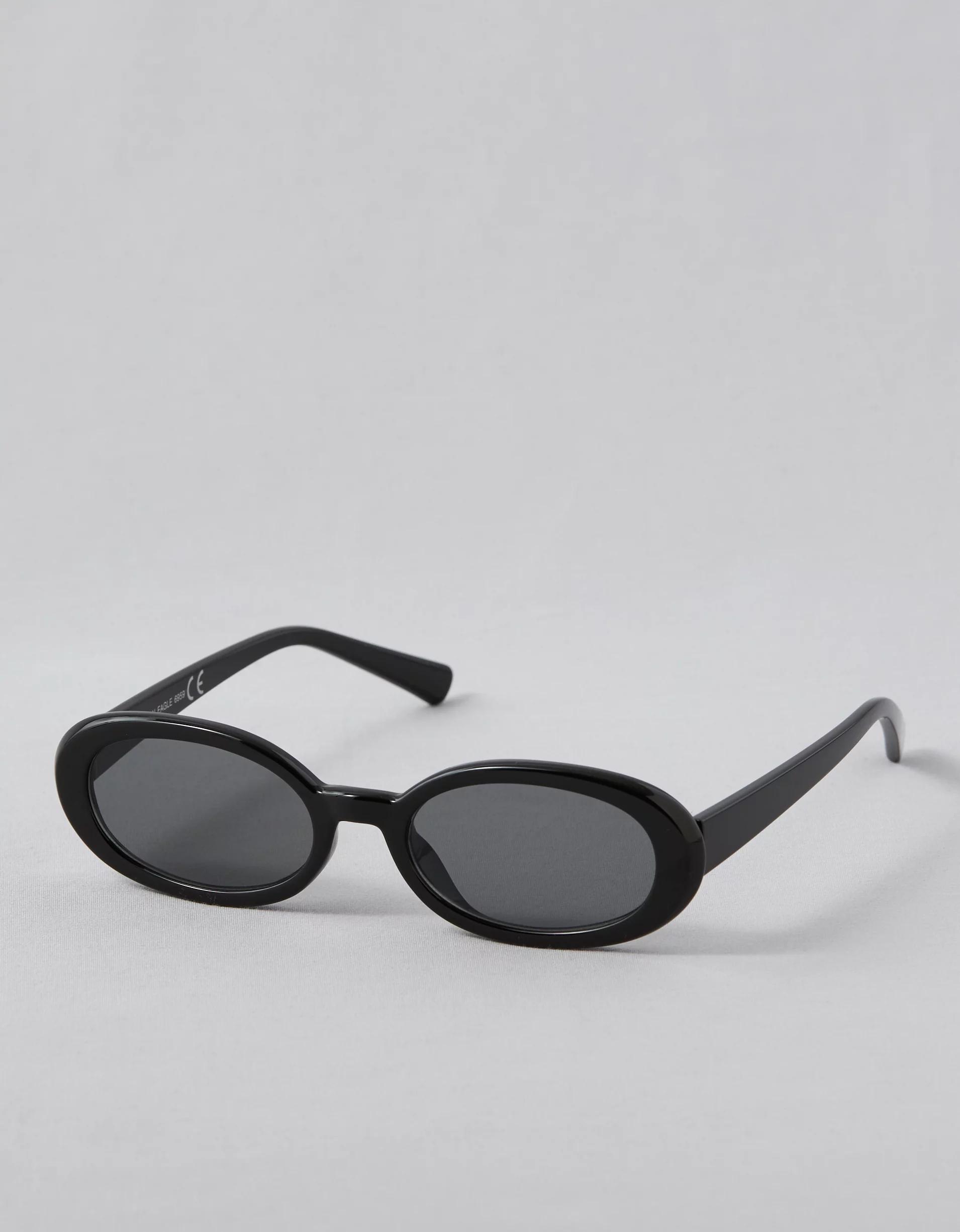 AE Black Oval Sunglasses Product Image