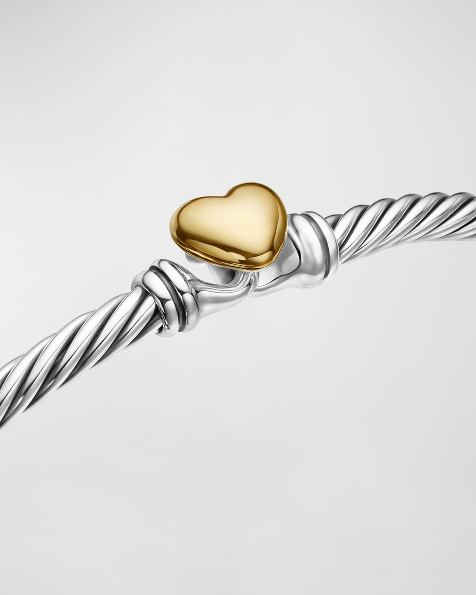 DY Mercer 2-Row Bracelet in Silver with 18K Gold Product Image