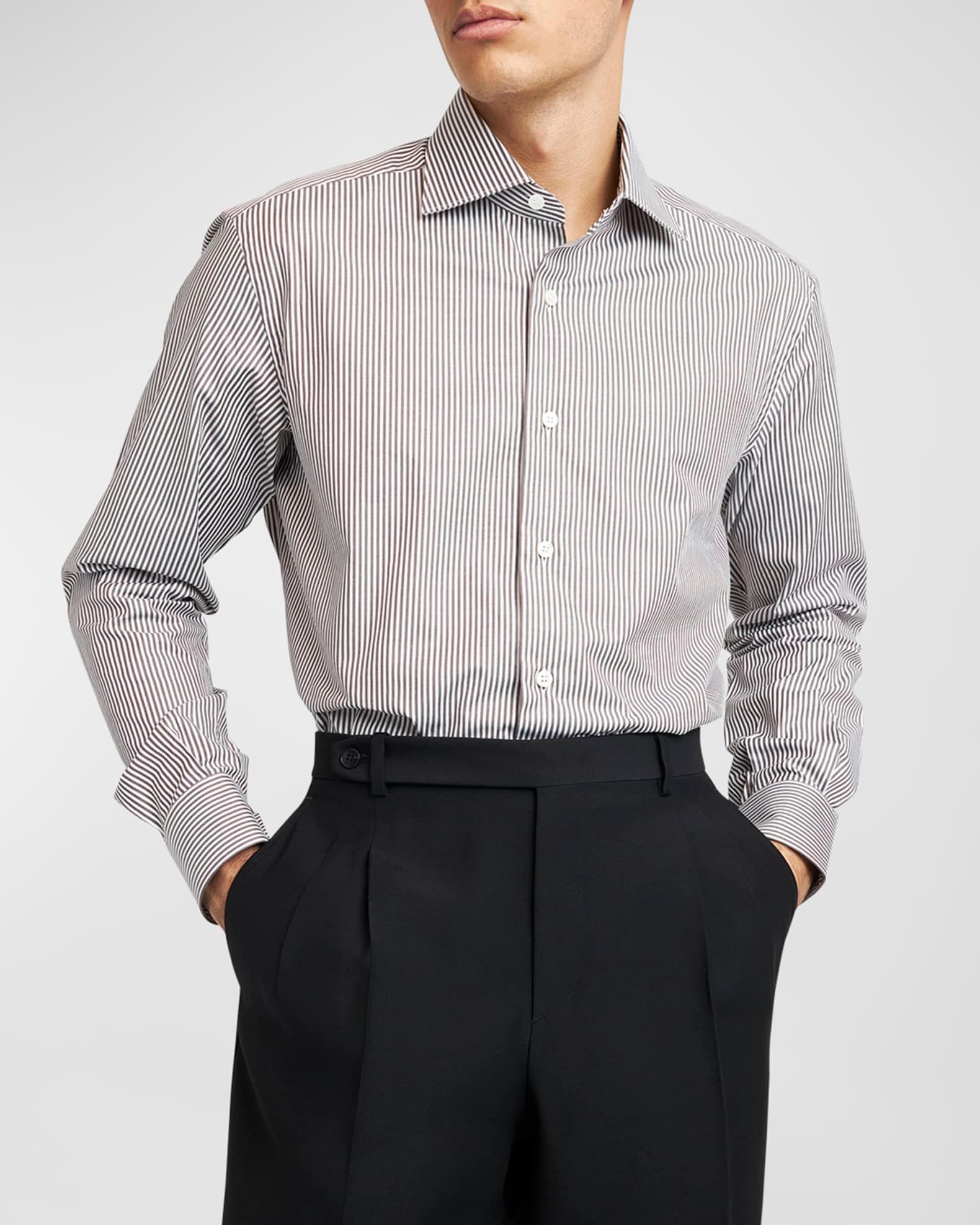 Men's Cotton Bengal Stripe Dress Shirt Product Image