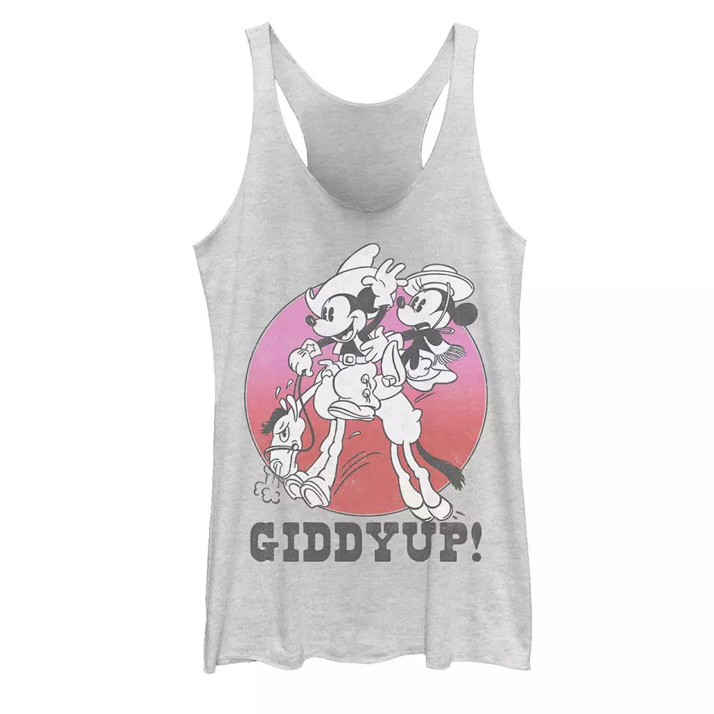 Disney's Mickey Mouse And Minnie Giddyup! Juniors' Racerback Tank Top, Girl's,  Product Image