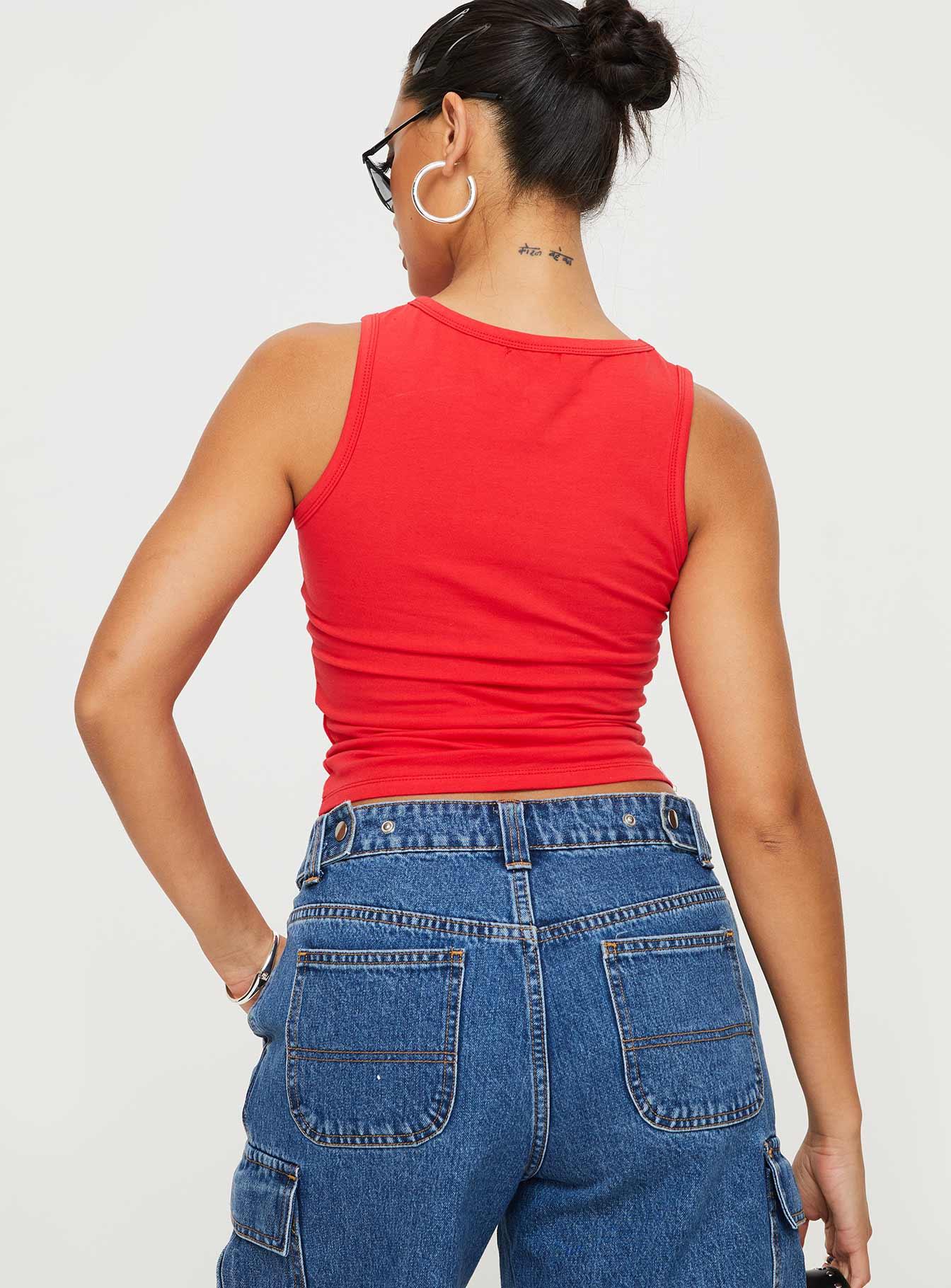 Pacific Royal Tank Top Red Product Image