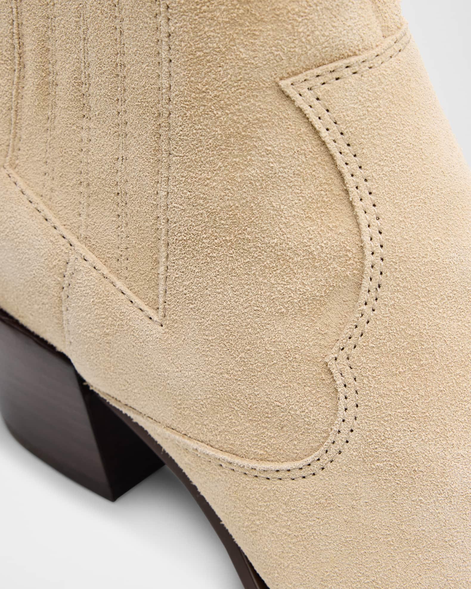 Dart Suede Western Chelsea Ankle Booties Product Image