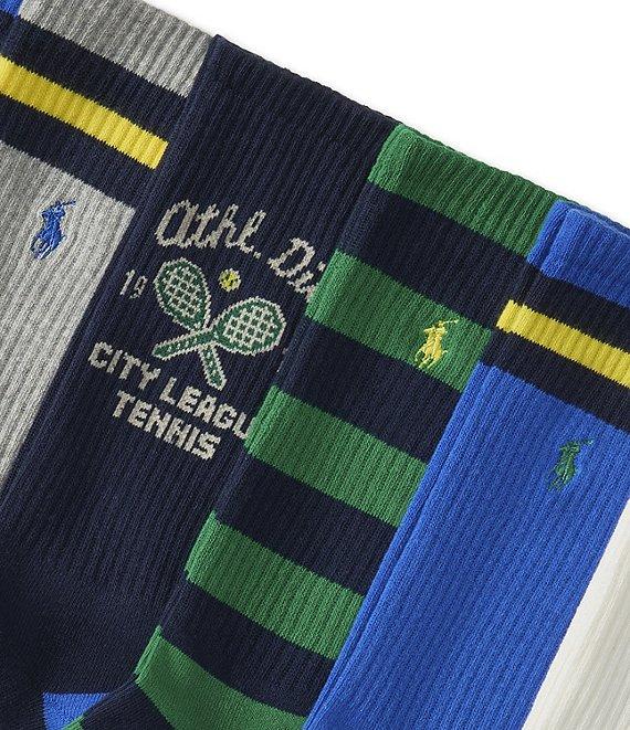 Polo Ralph Lauren Big & Tall Athletic Club Bear Crew Socks 6-Pack Product Image
