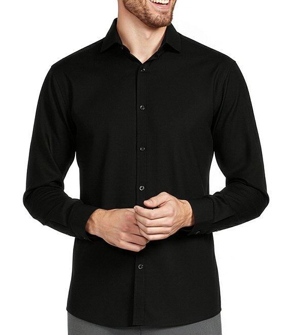 Murano Big & Tall Wardrobe Essentials Dobby Stretch Long Sleeve Woven Shirt Product Image
