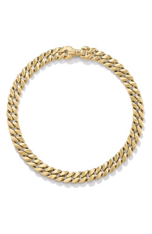 David Yurman Men's Curb Chain Bracelet in 18K Yellow Gold at Nordstrom, Size Medium Product Image
