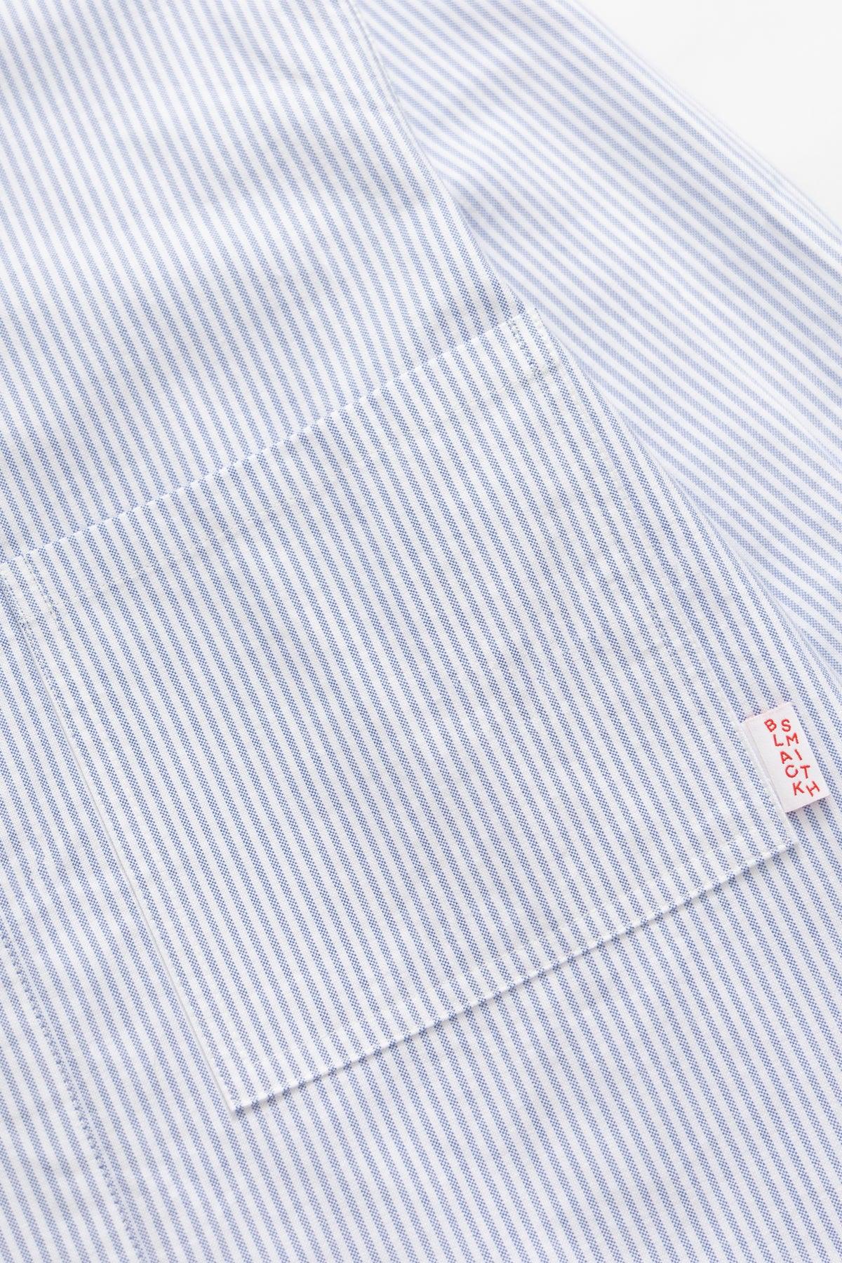 Blacksmith - 'Boxford' Utility Shirt - Blue Stripe Product Image
