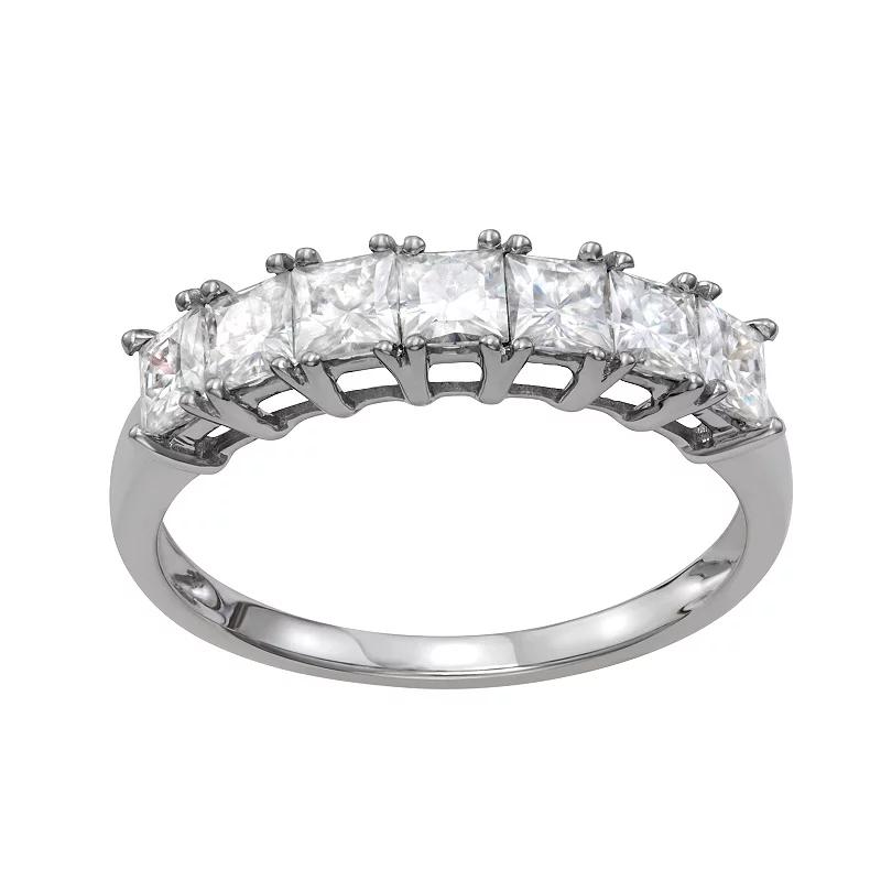 Charles & Colvard 14k White Gold 1 1/4 Carat T.W. Lab Created Moissanite Anniversary Band, Women's, Size: 9, 14k Whgold Product Image