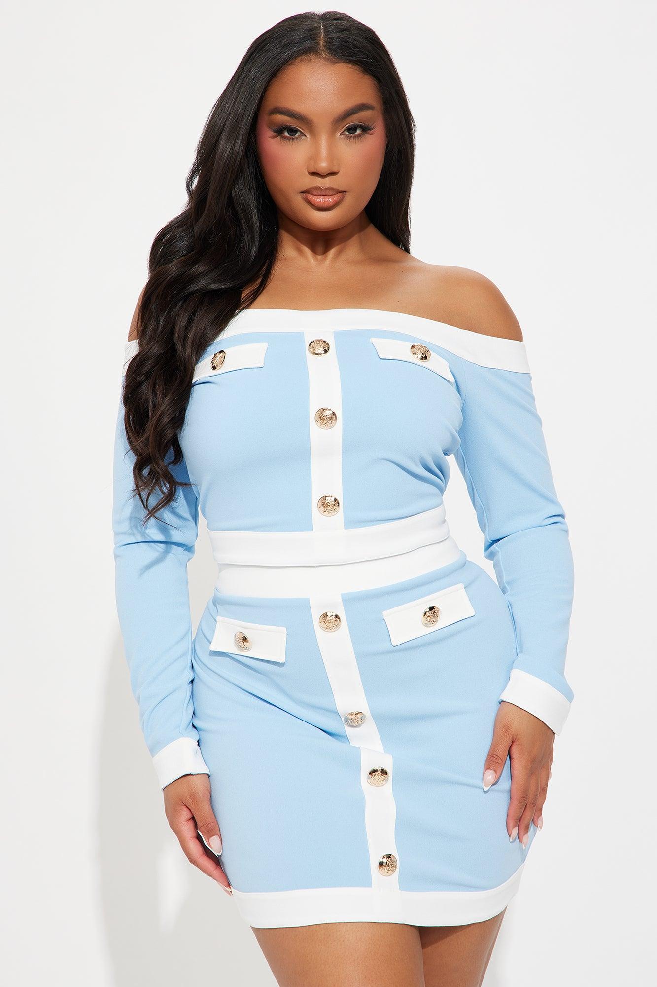 The Stella Skirt Set - Light Blue Product Image