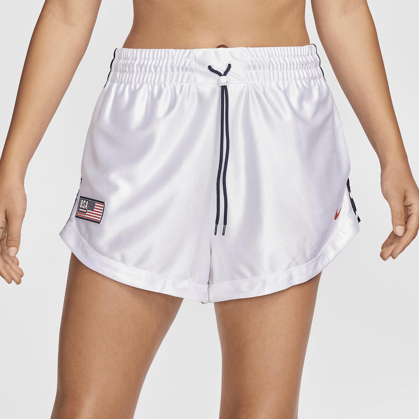 USA Village Women's Nike Basketball High-Waisted Shorts Product Image