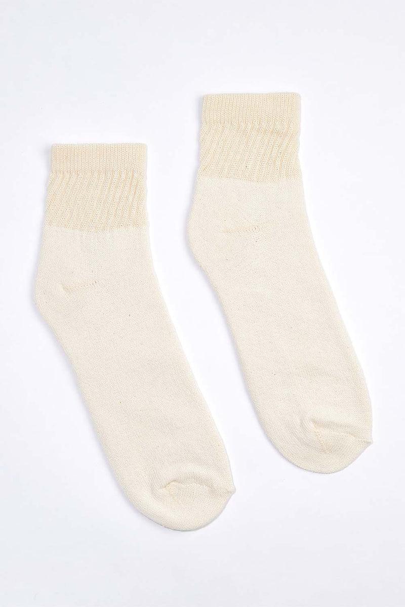 Men's 3 Pack Organic Cotton Socks Natural-White Ankle Product Image