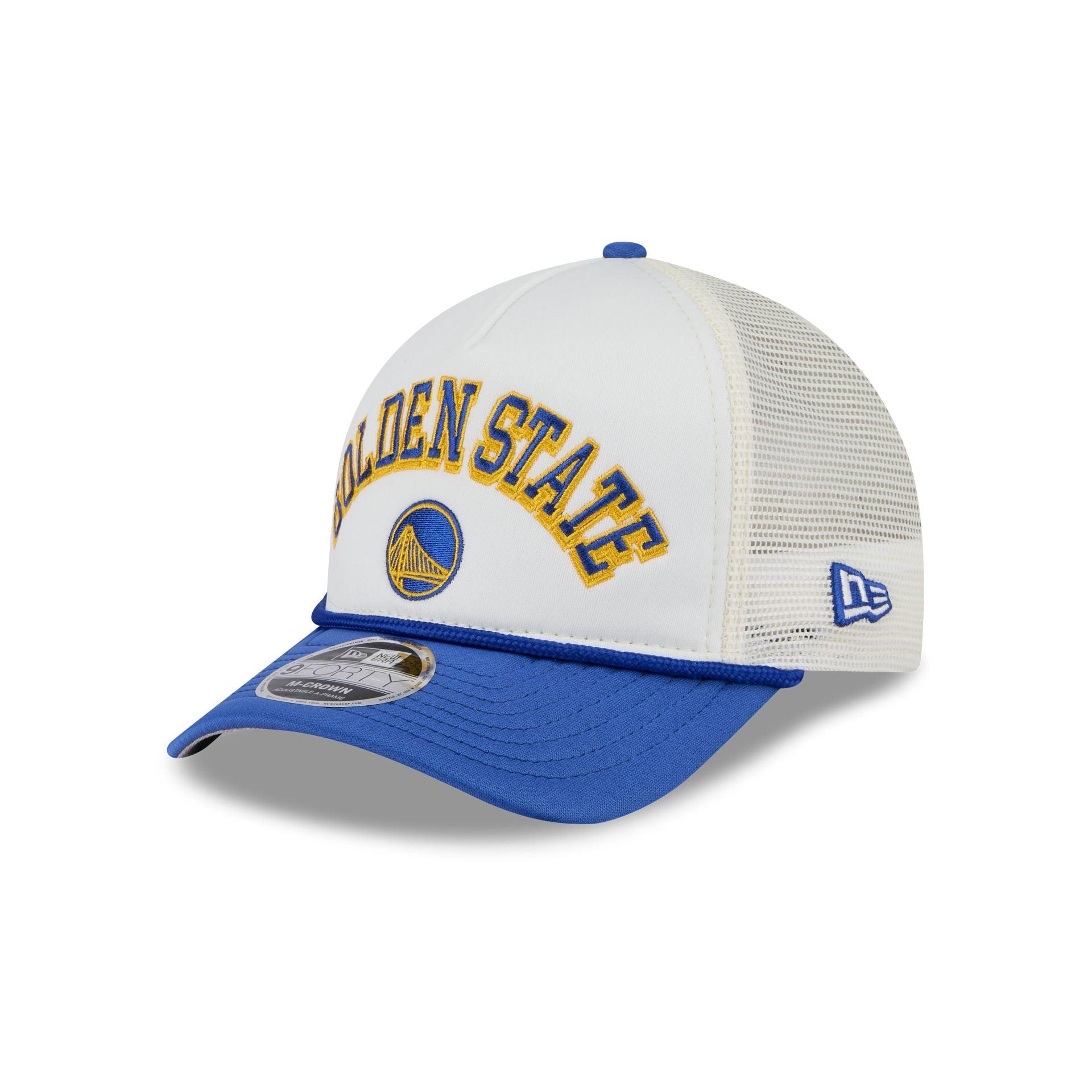 Golden State Warriors Chrome Arch 9FORTY M-Crown A-Frame Trucker Hat Male Product Image