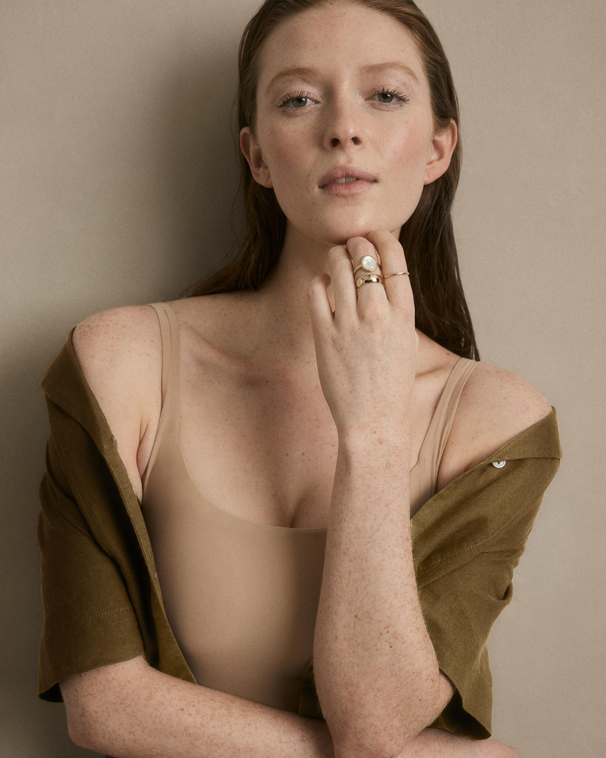 Quince | Women's Second Skin Square Neck Tank Top Bodysuit Nylon/Spandex Product Image