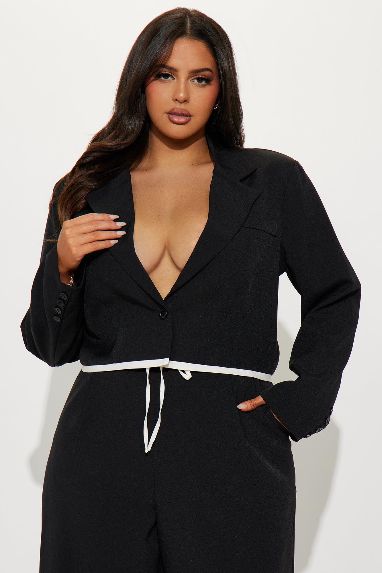 In Charge Blazer Pant Set - Black Product Image