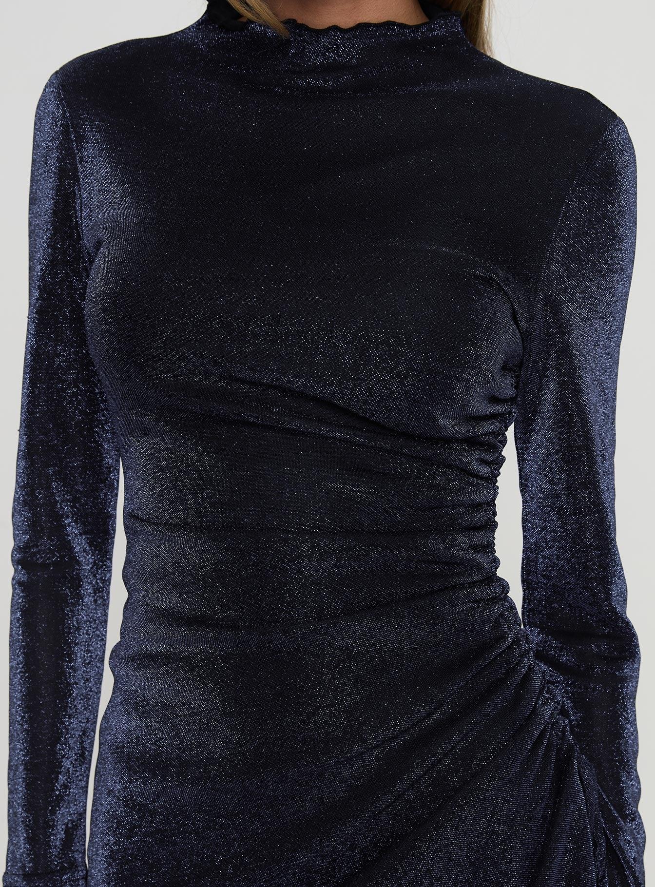 Souza Long Sleeve Mini Dress Navy Product Image