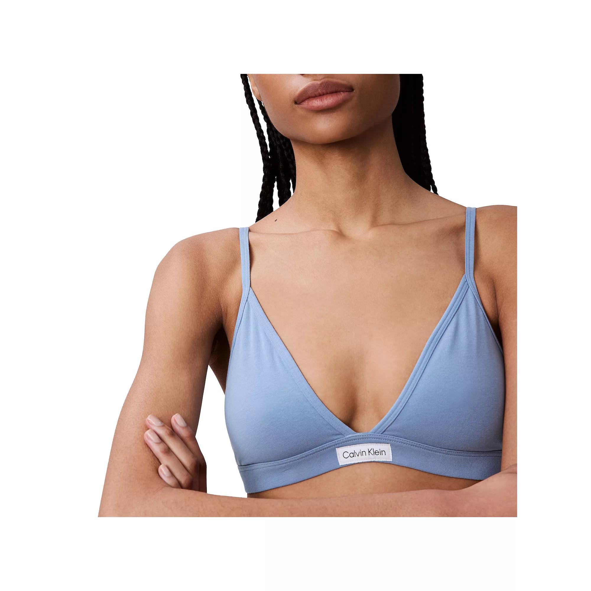 Calvin Klein Classic Comfort Lightly Lined Triangle Bra QF8484, Women's, Size: Medium, Black Product Image