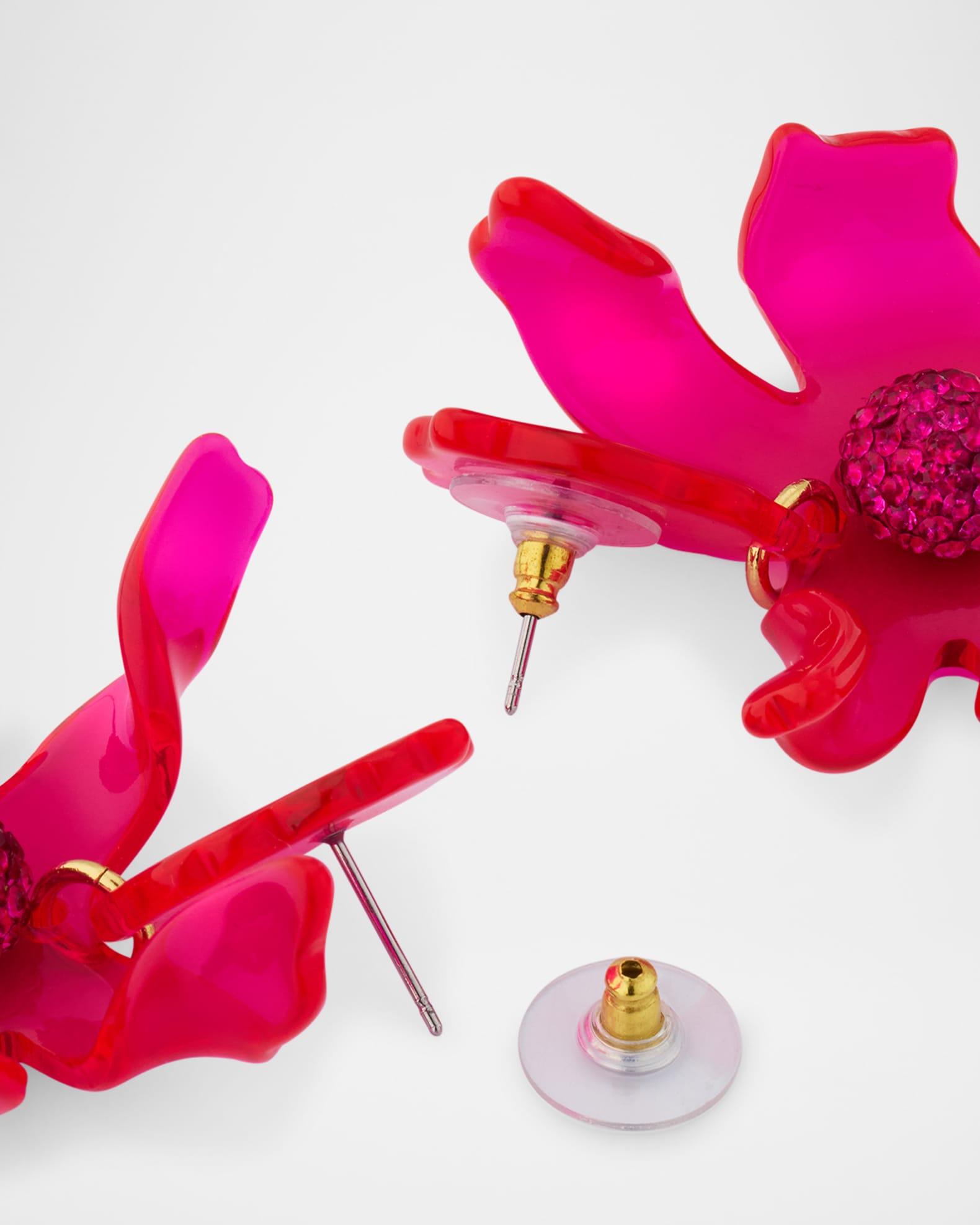 Small Crystal Lily Earrings Product Image