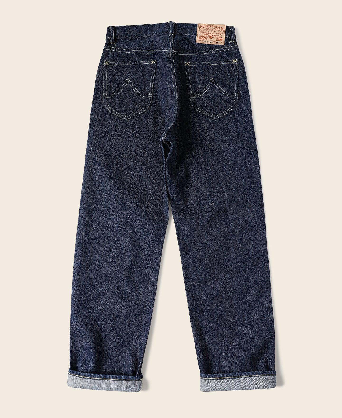 WWII Simplified Model Cowboy Selvedge Denim Jeans Product Image