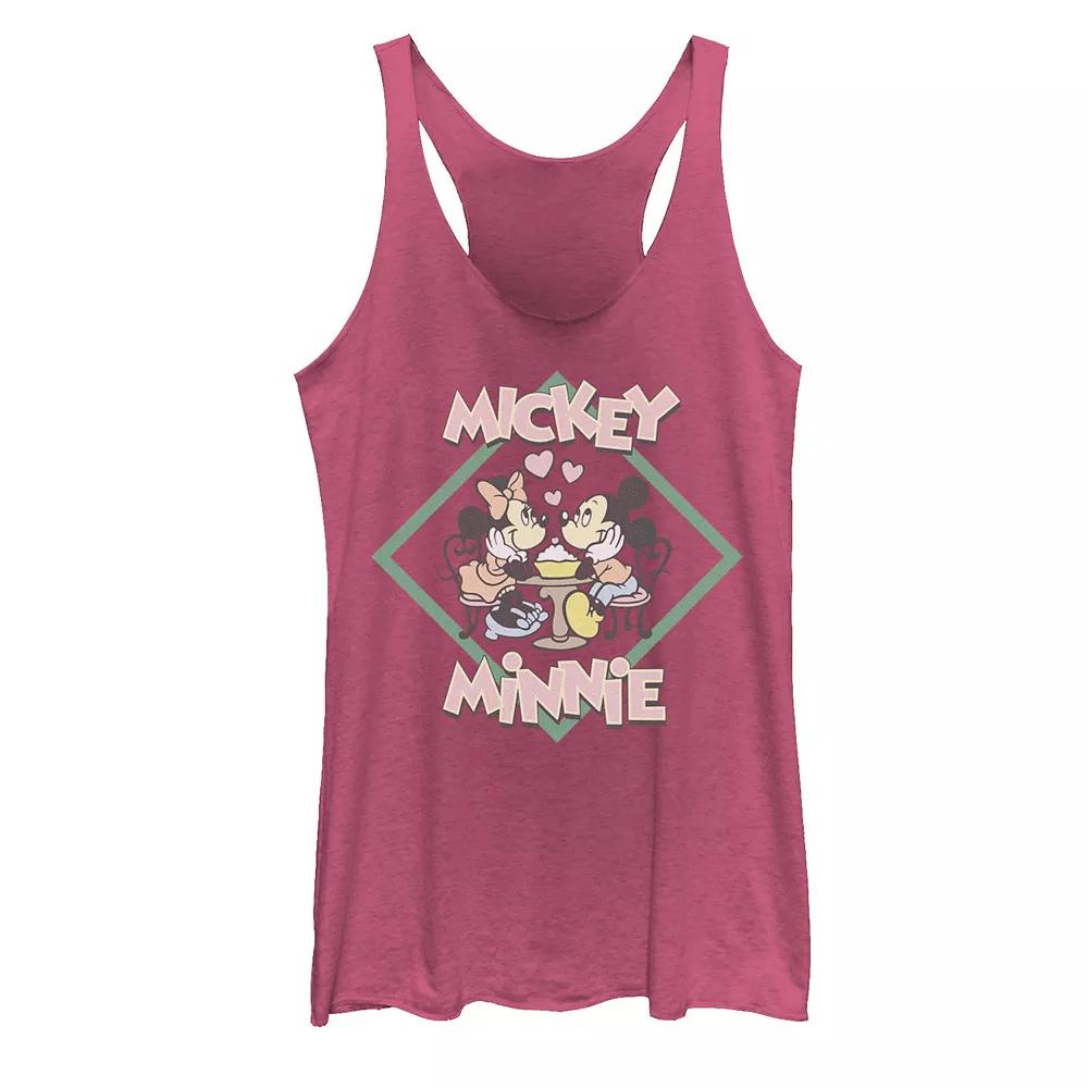 Disney's Mickey And Friends Valentine's Day Mickey & Minnie Racerback Tank Top, Girl's,  Product Image