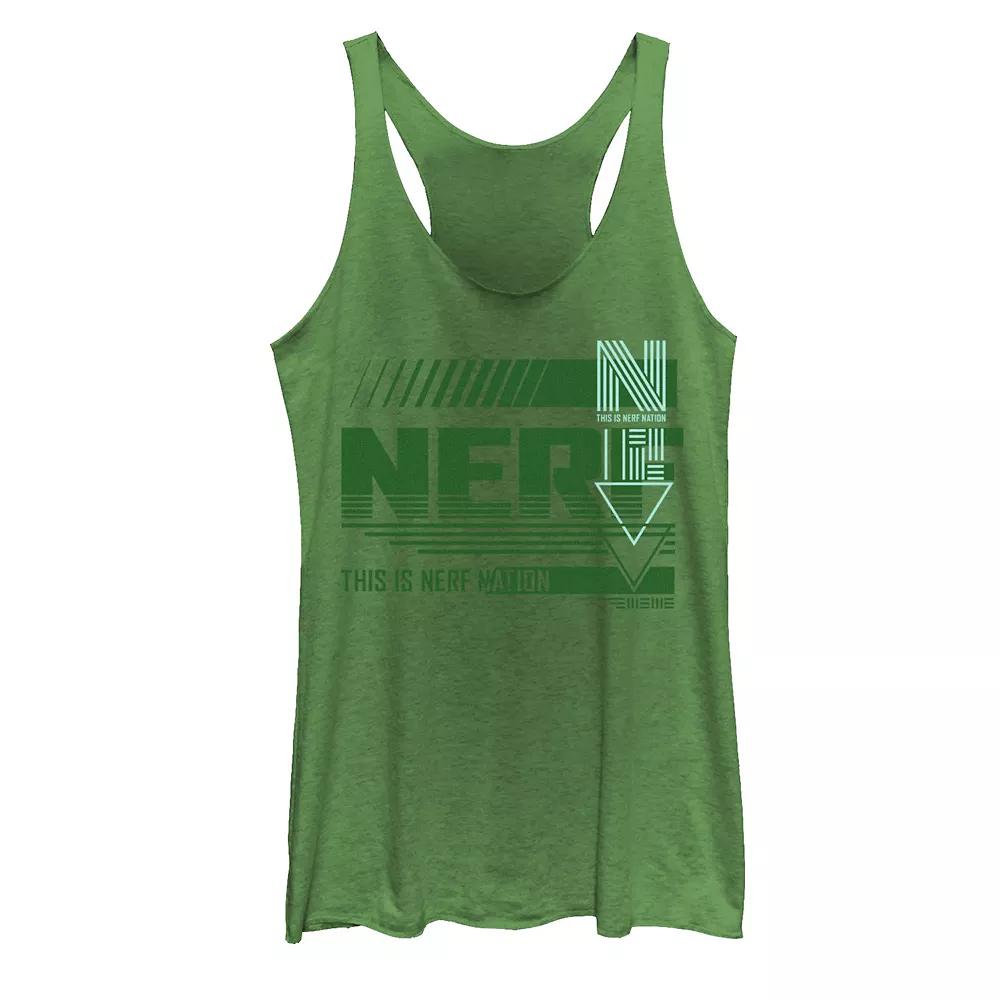Juniors' Nerf "This Is Nerf Nation" Tank Top, Girl's, Size: Medium, Envy Product Image