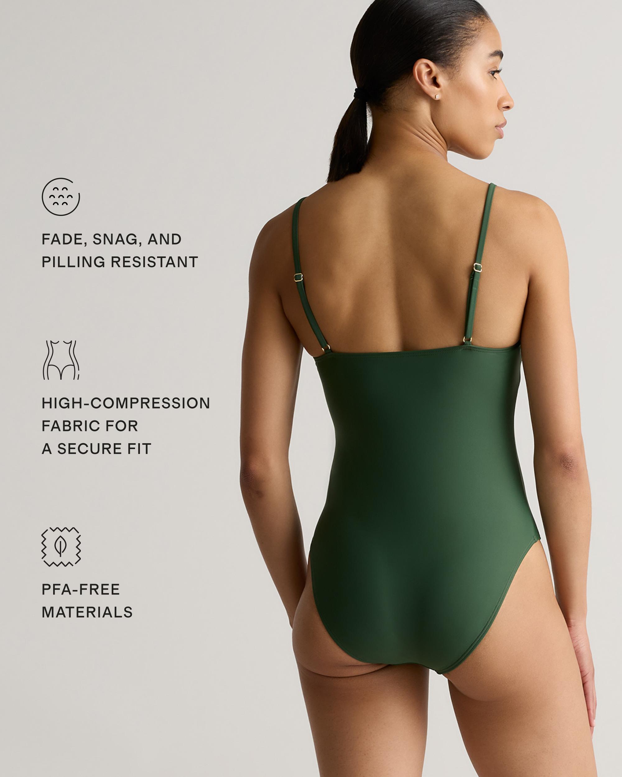 Quince | Women's Italian Cami One-Piece Swimsuit 78% Recycled Polyamide, 22% Spandex Product Image