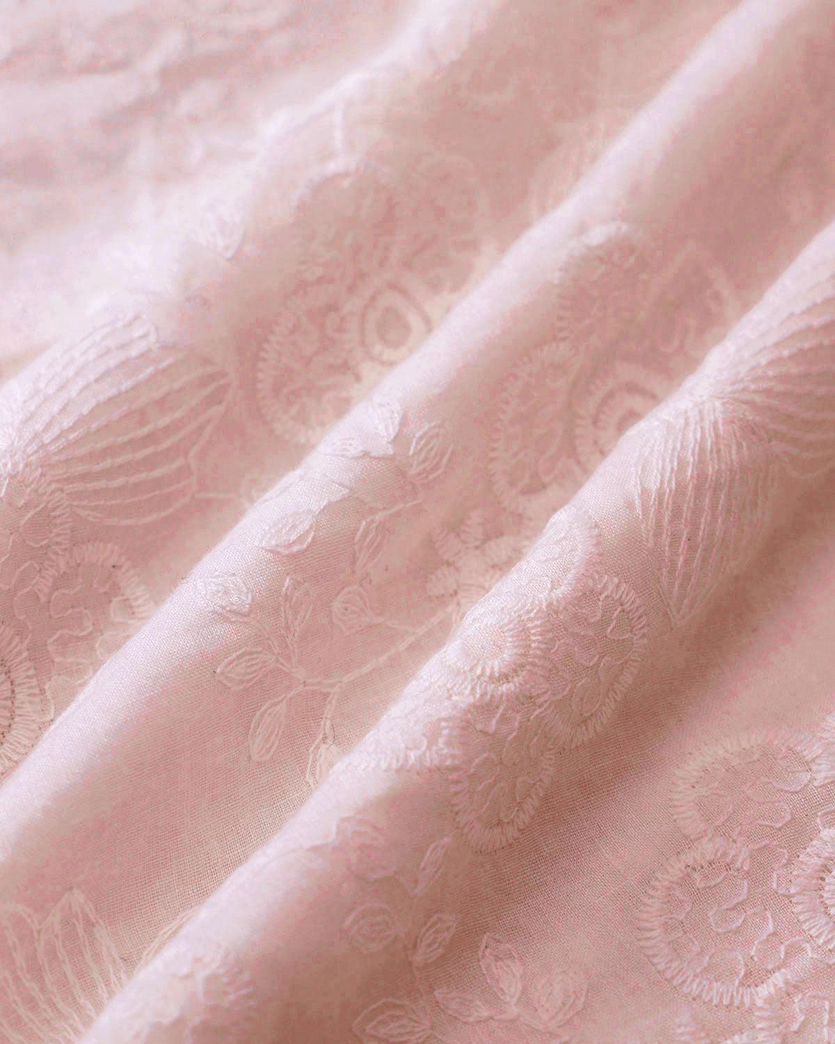 Pink Embroidery Halter Midi Dress Product Image