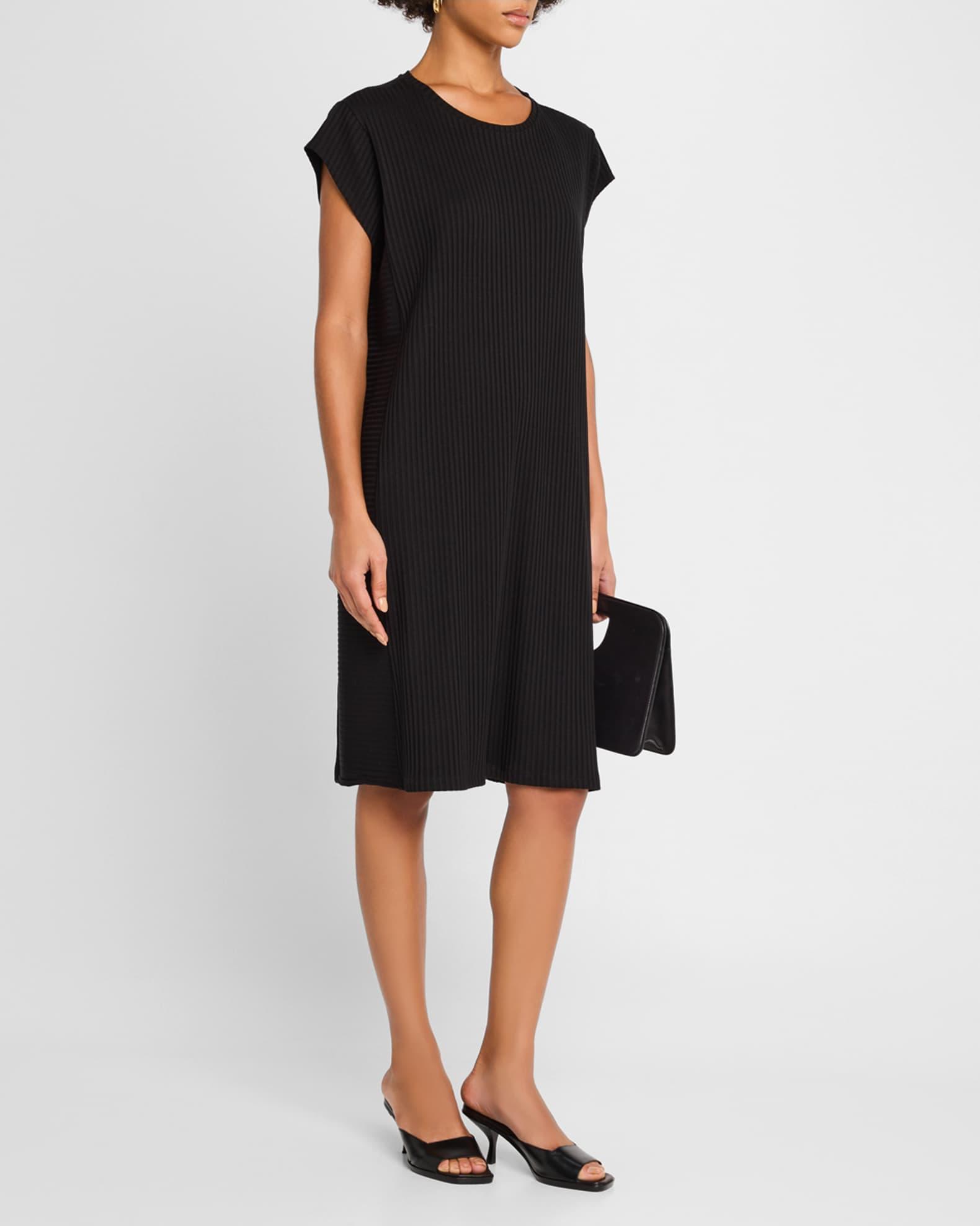 Petite Cap-Sleeve Stretch Rib Dress Product Image