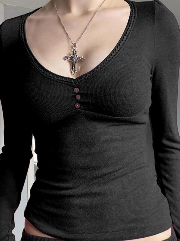 Casual Long Sleeves Tee Product Image