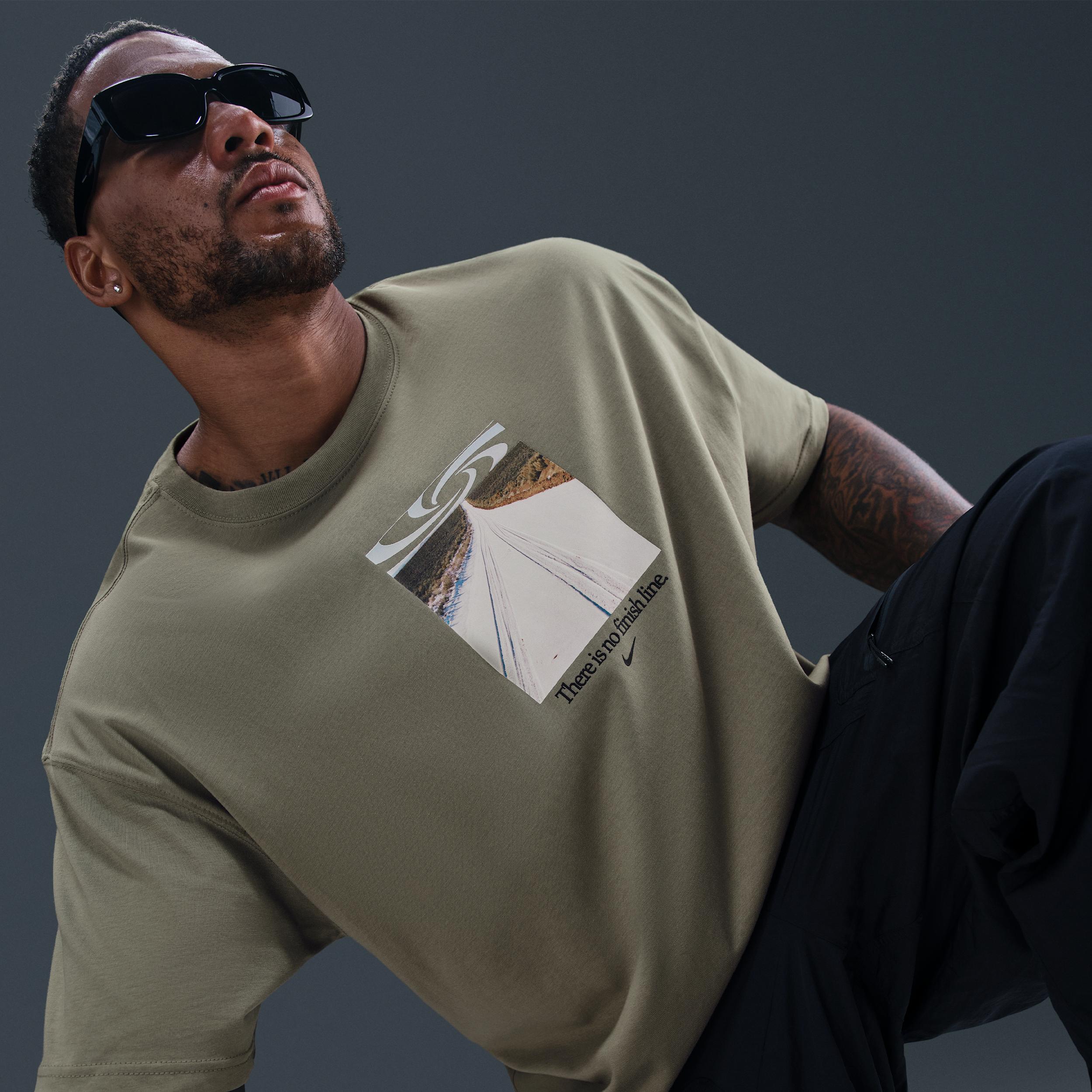 Nike Mens Nike NSW M90 Open T-Shirt - Mens Light Army Product Image