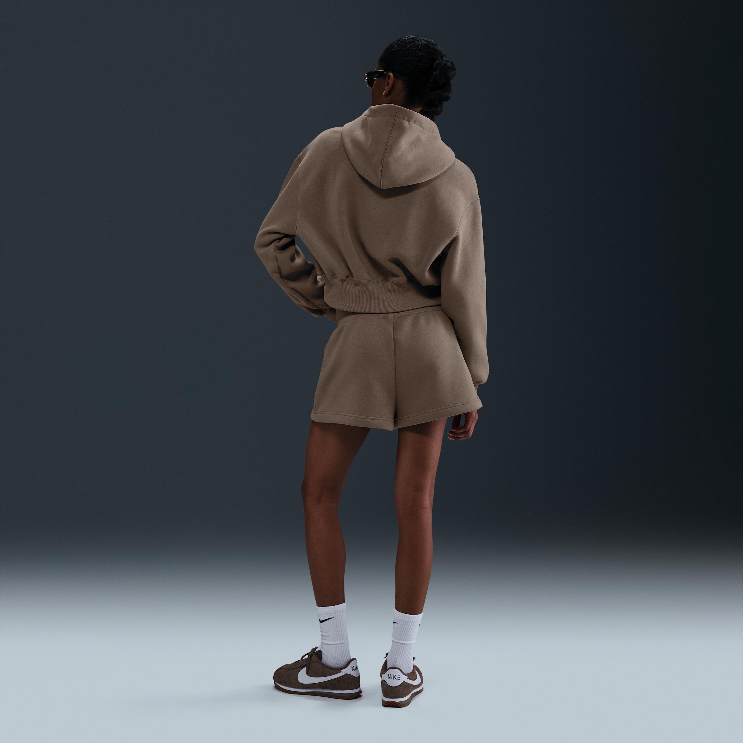 Womens Nike Sportswear Phoenix Fleece Loose Cropped Full-Zip Hoodie | HJ0940-133 Product Image