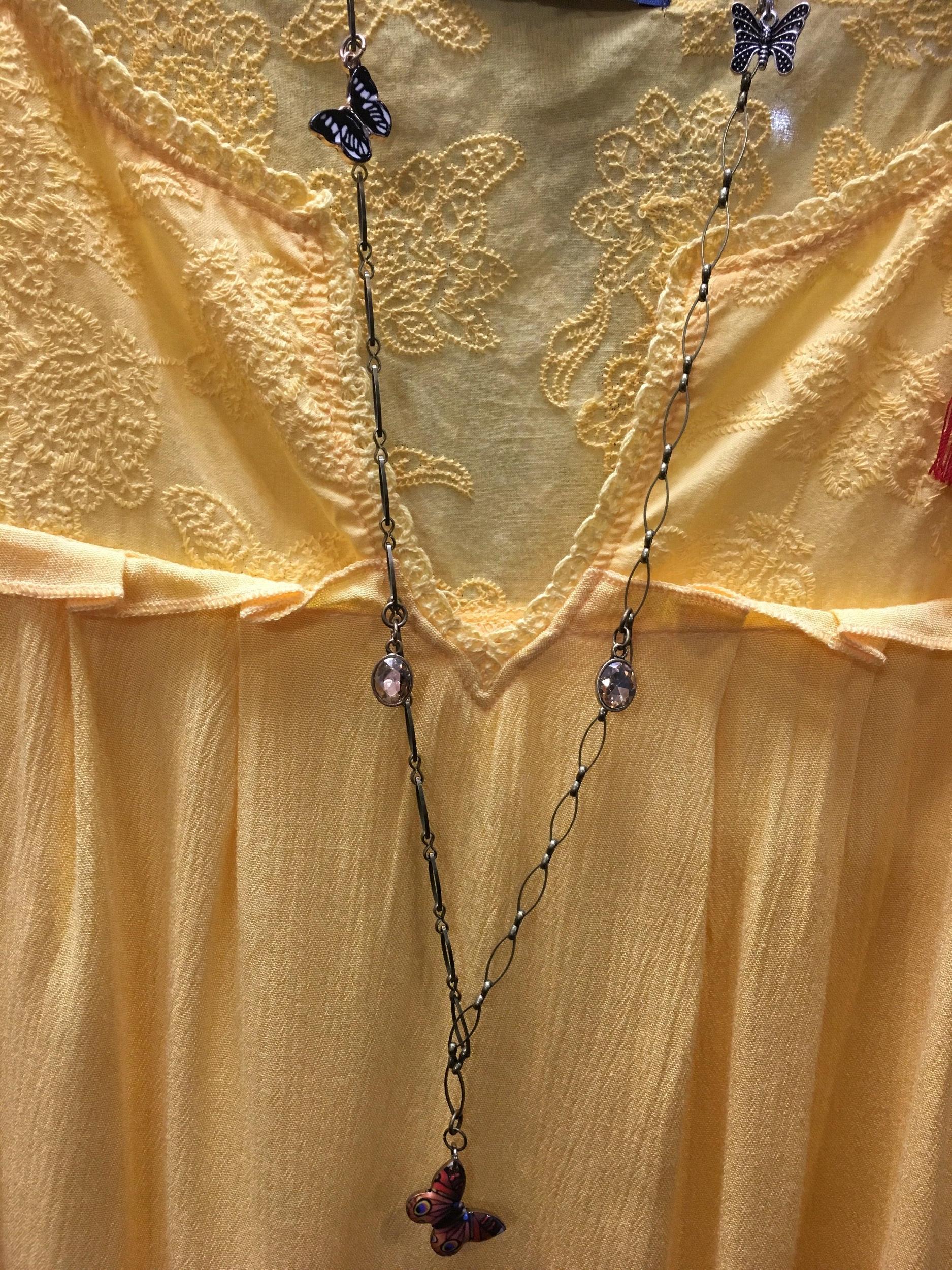 TB-560   Multi-Butterfly Chain Necklace Product Image