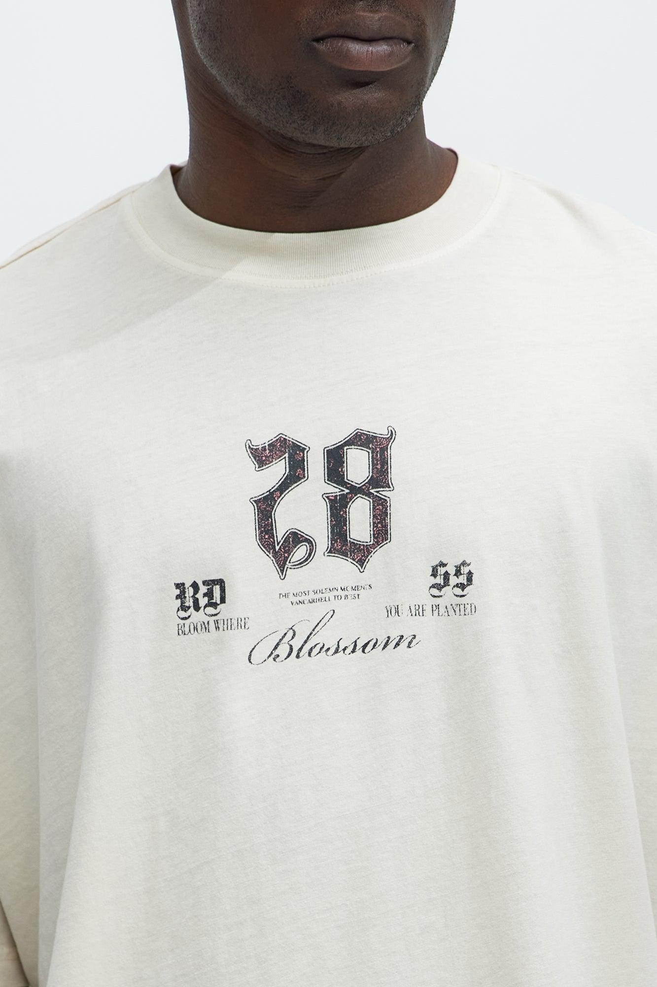 28 Blossom Oversized Short Sleeve Tee - Cream Product Image