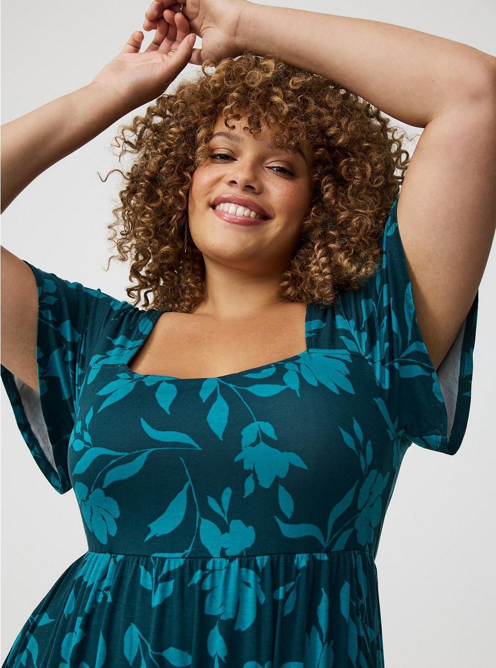 Mini Flutter-Sleeve Skater Dress Product Image