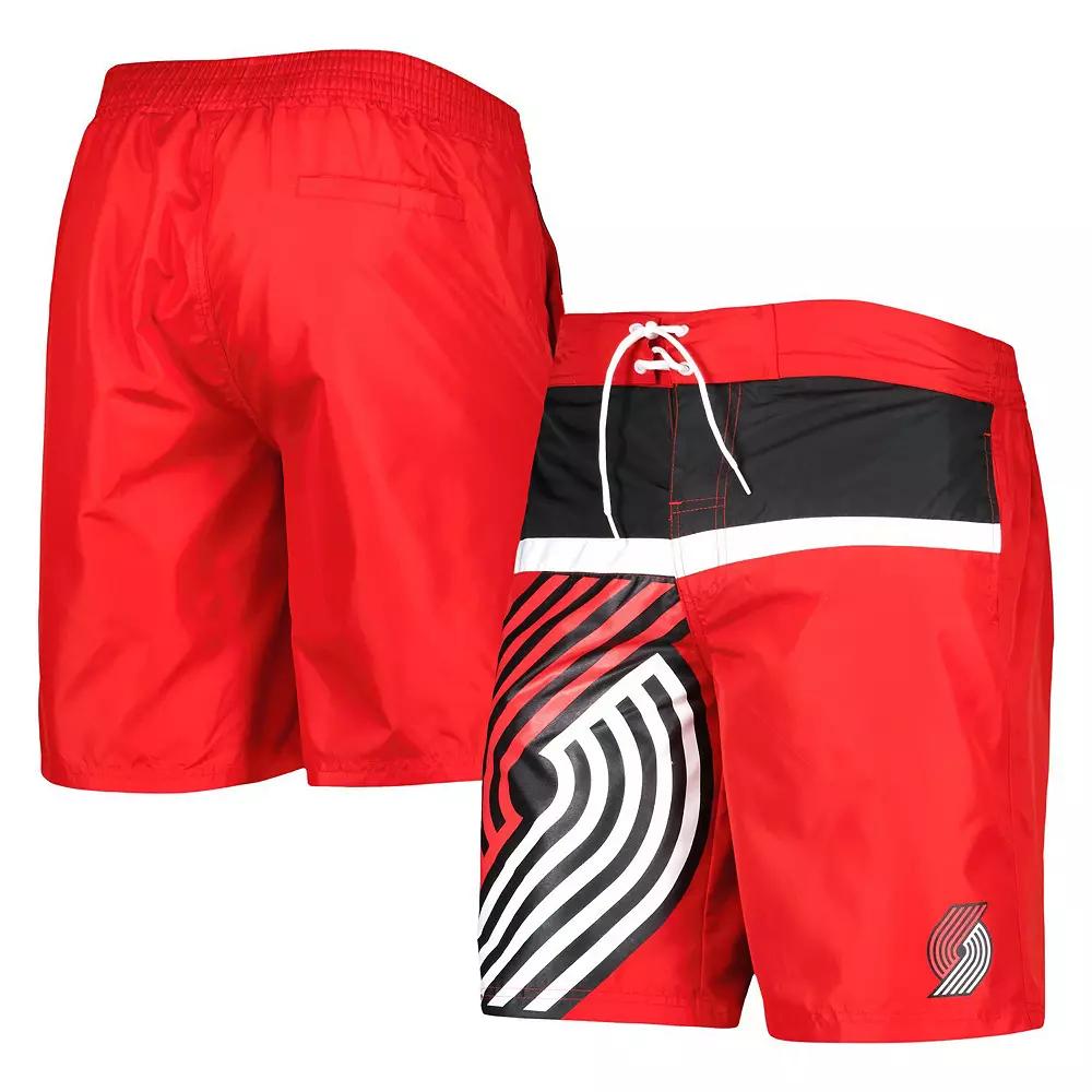 Men's G-III Sports by Carl Banks Red Portland Trail Blazers Sea Wind Swim Trunks,  Product Image