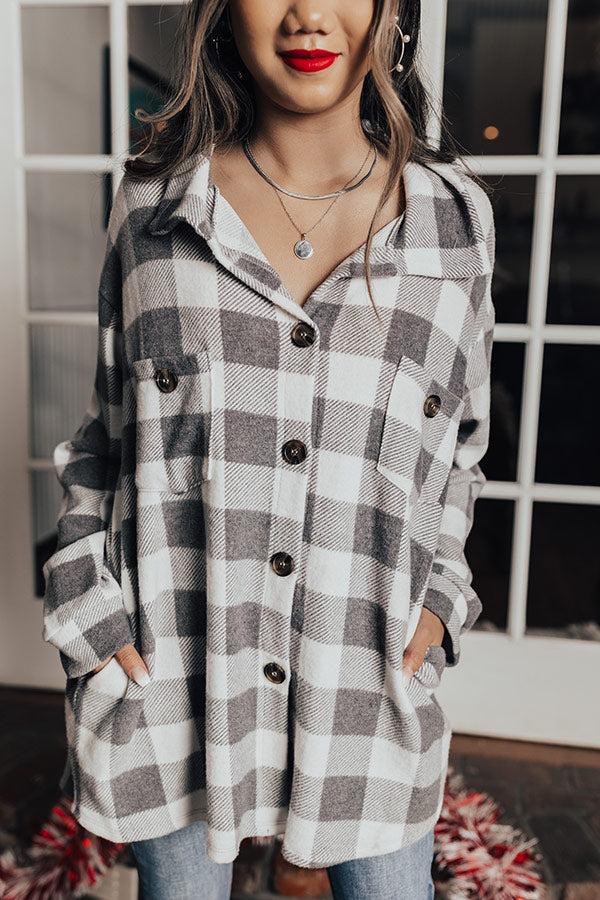 Need Your Opinion Plaid Top In White Product Image