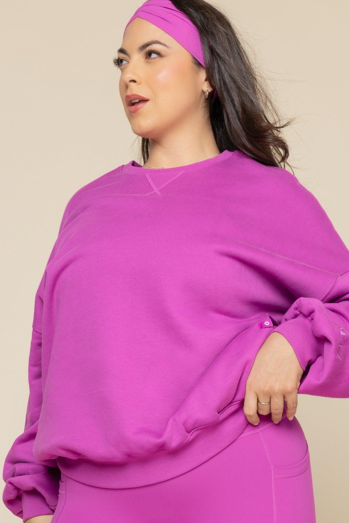 Cloud Crewneck Sweater - Royal Orchid Product Image