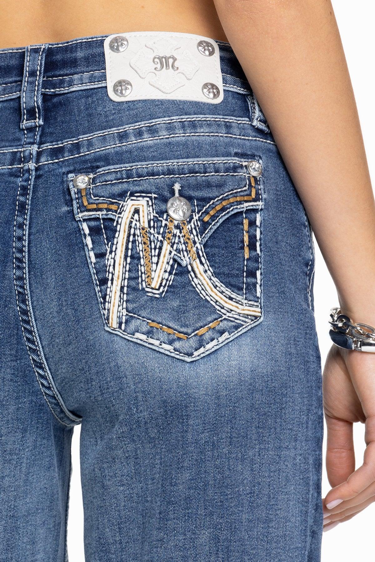 Maya Logo Wide Leg Jeans Product Image