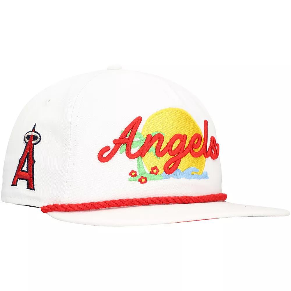 Men's New Era White Los Angeles Angels Paradise Golfer Adjustable Hat Product Image