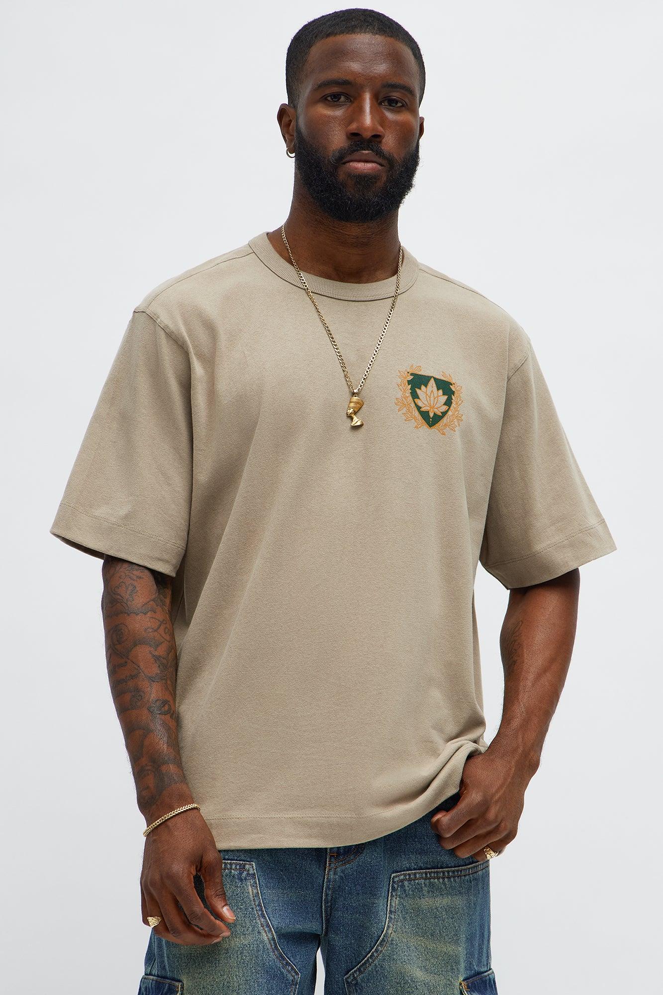 Mindfulness Oversized Short Sleeve Tee - Stone Male Product Image