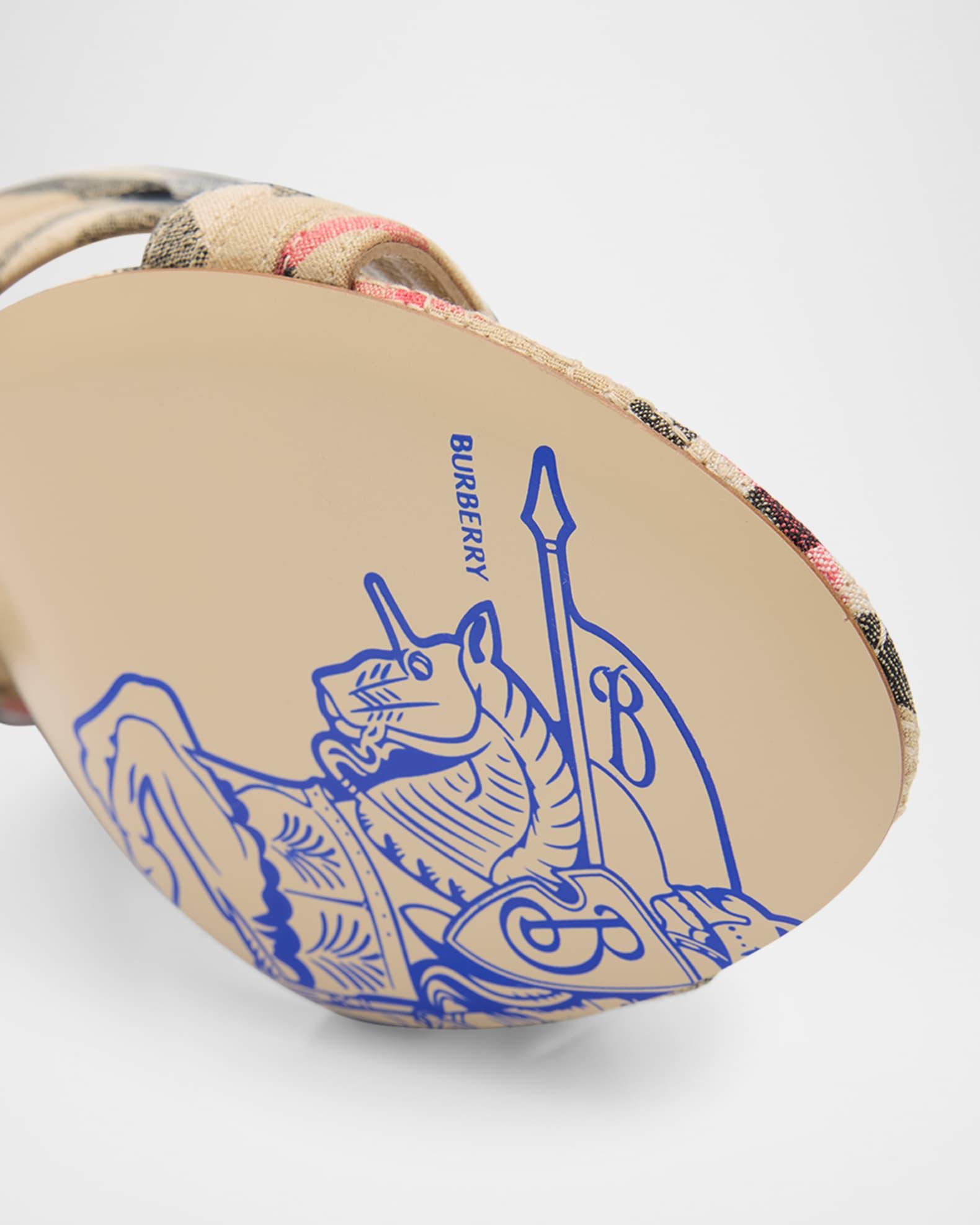 Sloanne Woven Linen Block-Heel Sandals Product Image