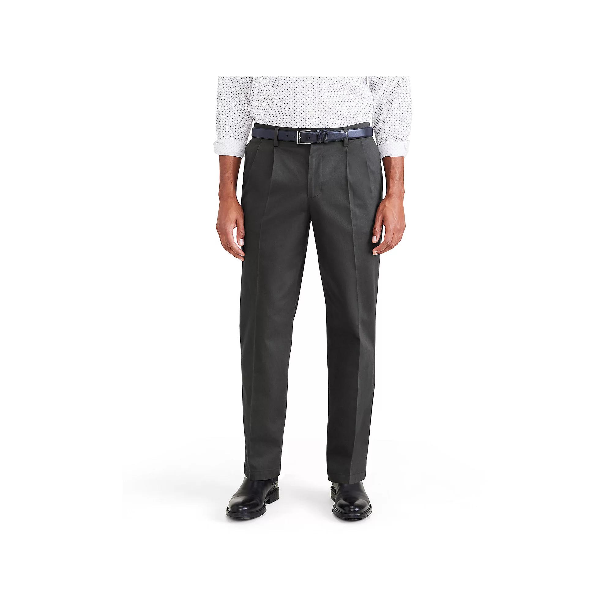 Big & Tall Dockers® Signature Iron Free Stain Defender Classic Fit Pleated Pants, Men's,  Product Image