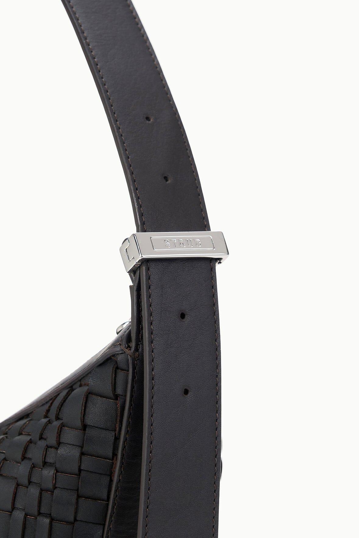 LARGE DEMY SHOULDER BAG | ESPRESSO WOVEN LEATHER Product Image