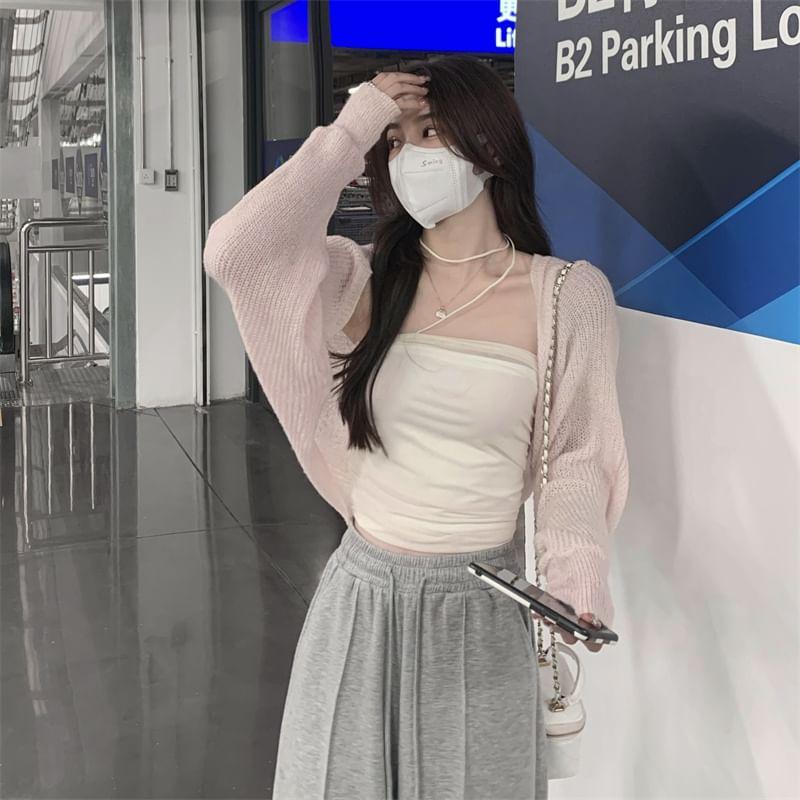 Plain Tube Top / Cardigan Product Image