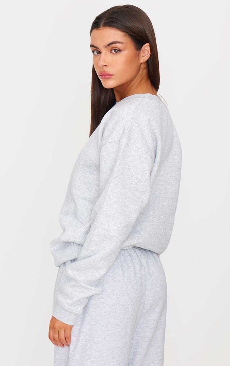 Ash Grey Oversized Fit Sweatshirt Product Image