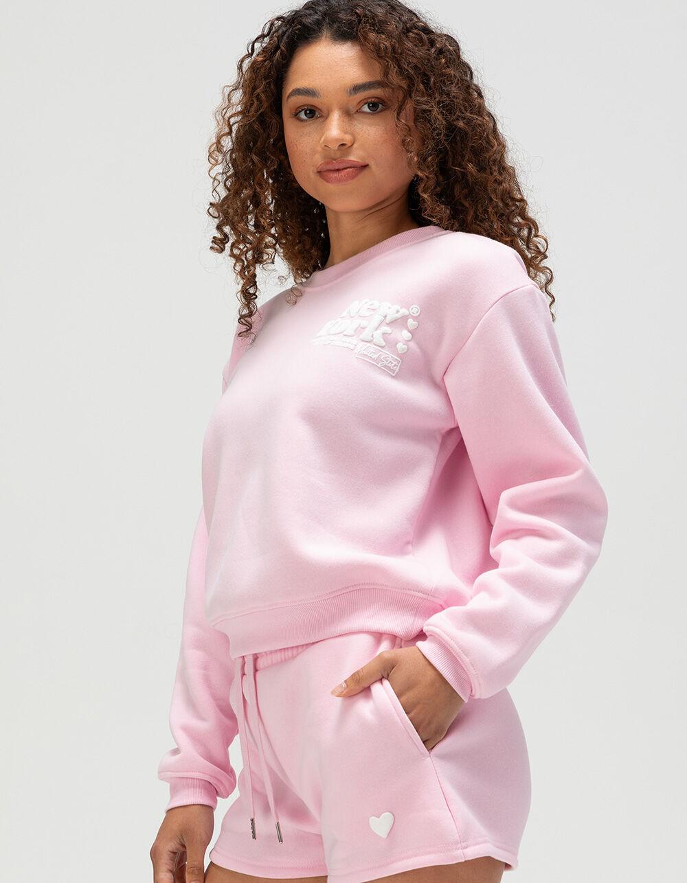 FULL TILT New York Womens Crewneck Sweatshirt - PINK Product Image