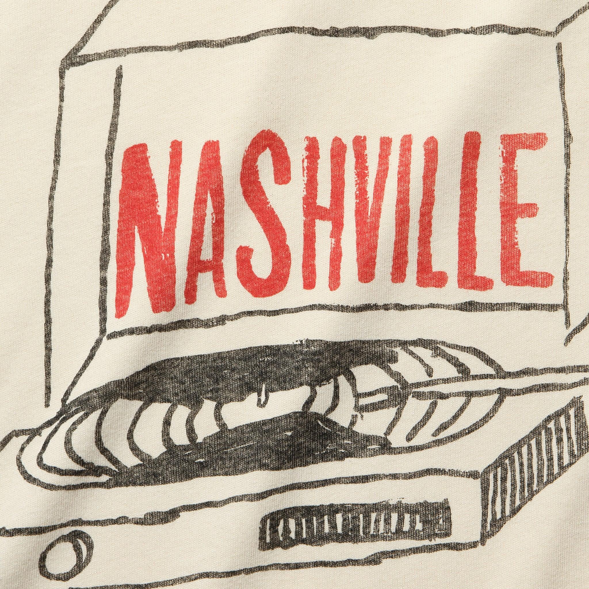 Nashville Record Tee - Vintage White Product Image