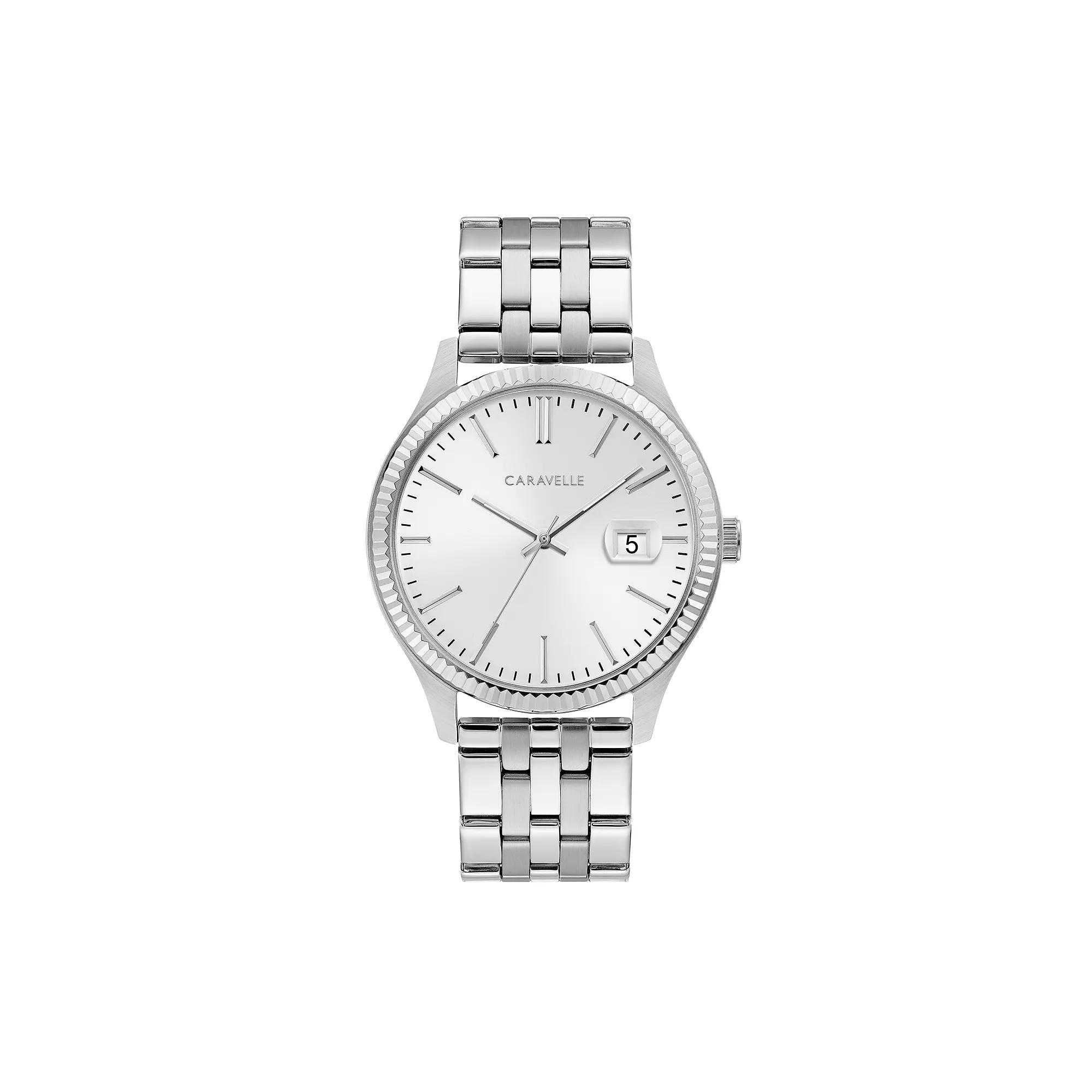 Caravelle by Bulova Mens Stainless Steel Watch - 43B163 Silver Tone Product Image