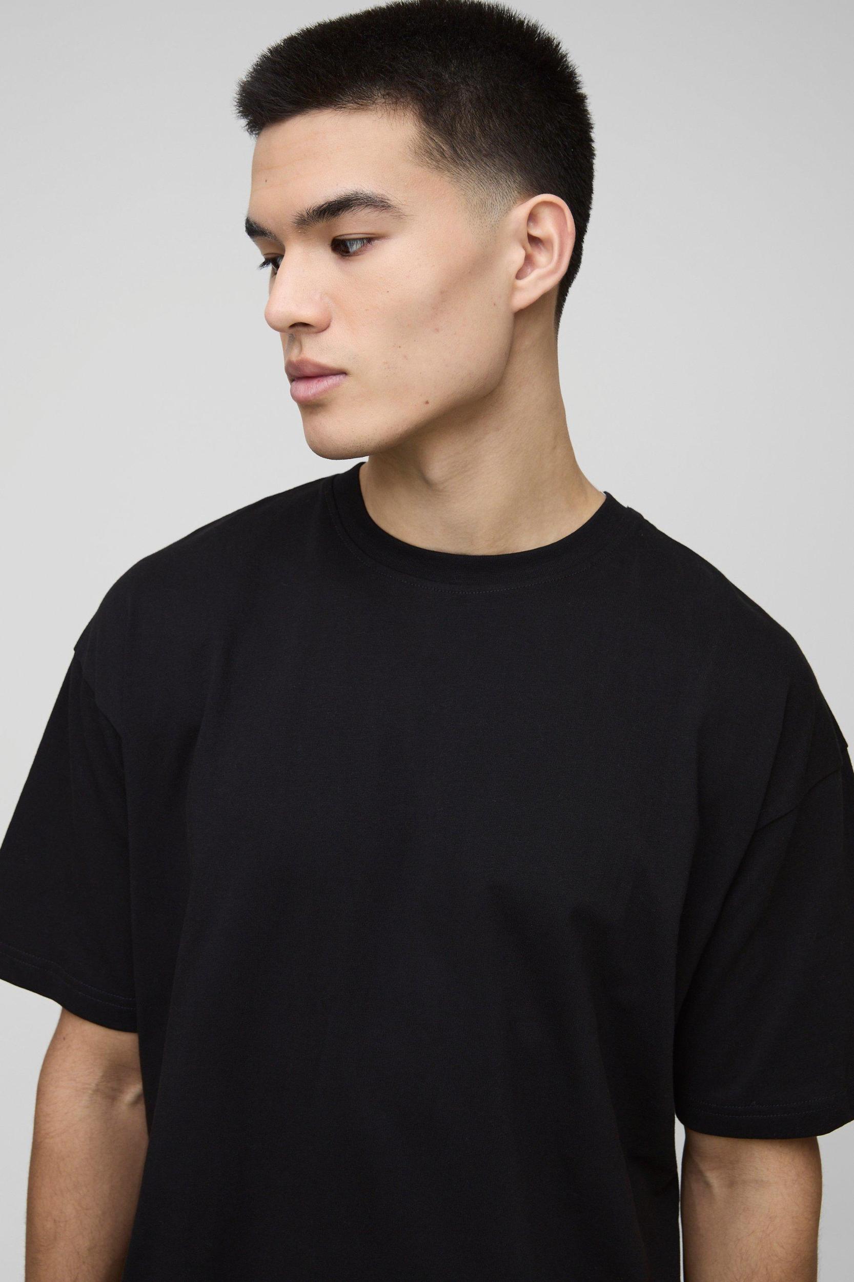 Basic Oversized Crew Neck T-shirt | boohooMAN USA Product Image