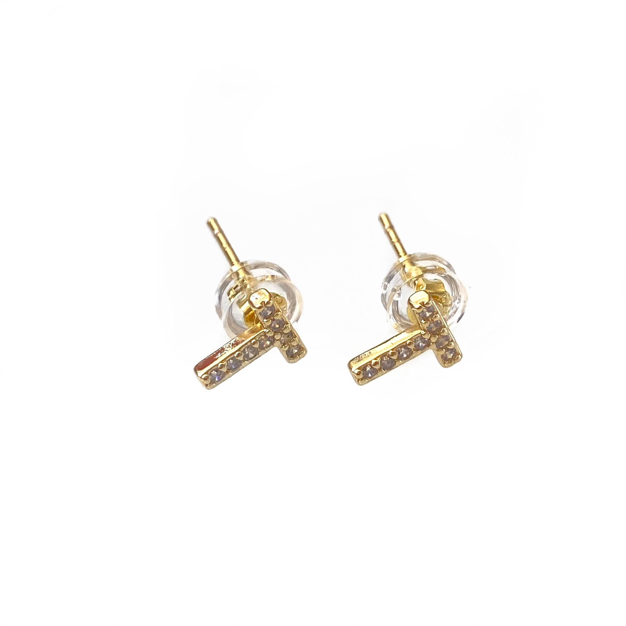 Gold Initial Studs Product Image