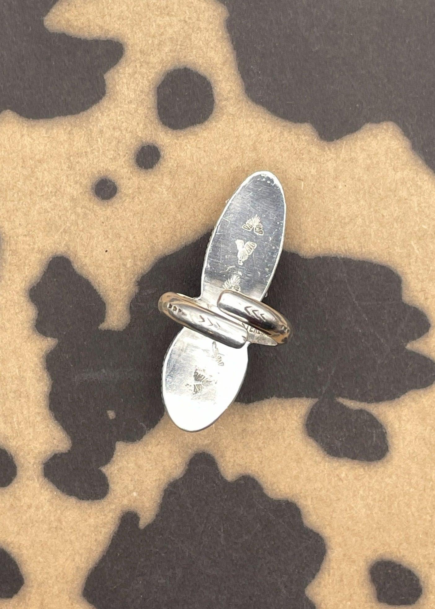 Sterling Silver Double Stone Turquoise Ring Product Image